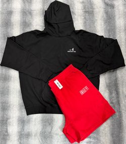 Size XXL - NY Awake 2 piece set in Black/Red