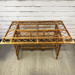 Vintage Rattan Dining Table (No Glass For Top)