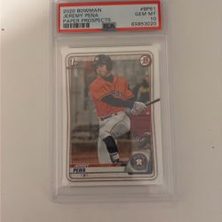 2020 Bowman Prospects Jeremy Pena RC Rookie First #BP61 PSA 10