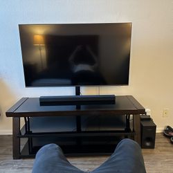 Samsung TV with Stand and Audio System