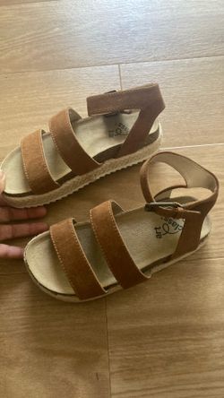 Target brand Cognac brown Platform sandal