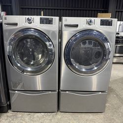 Kenmore Stainless Steel front load washer and gas dryer set