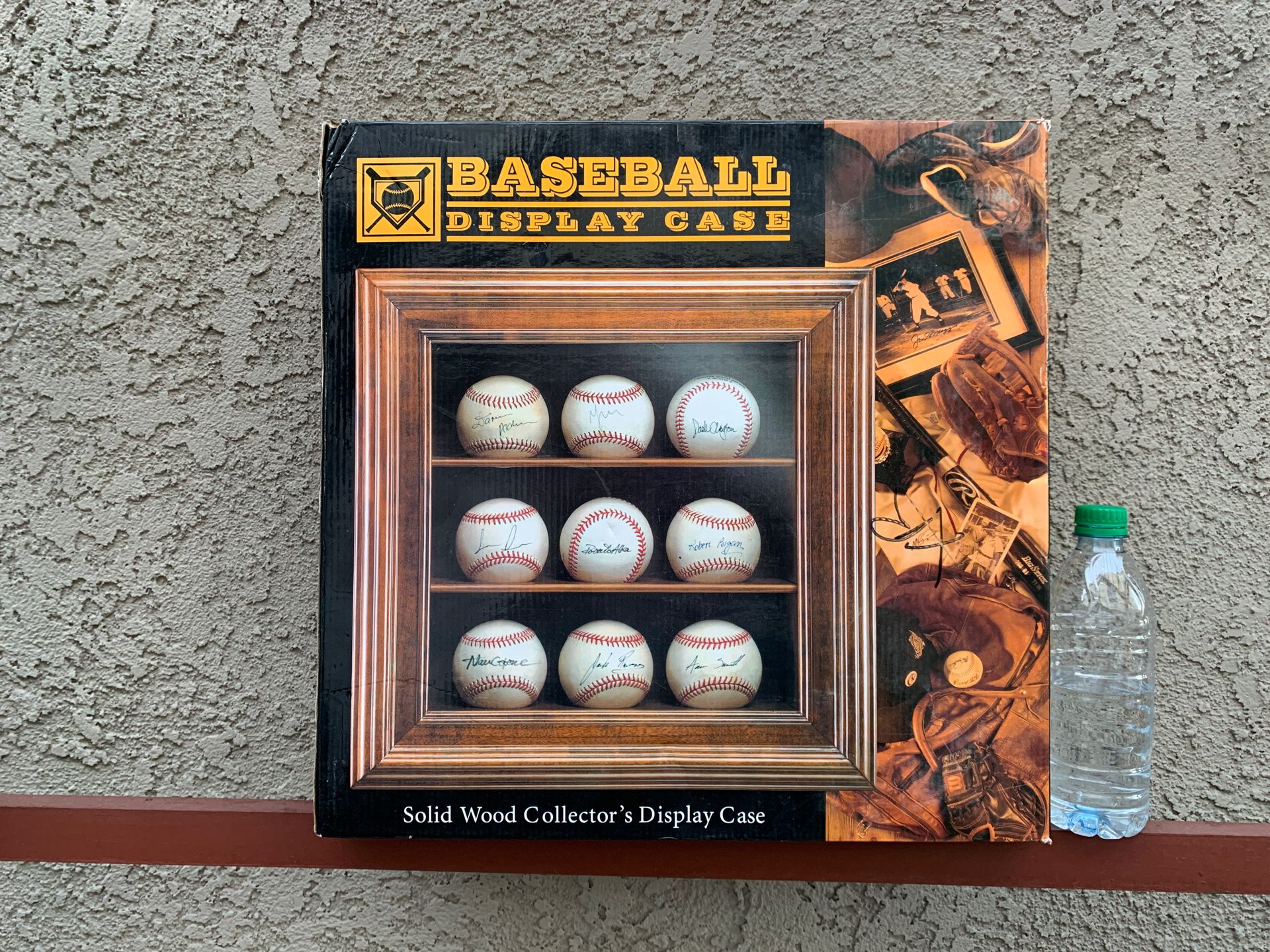 Solid Wood 9 Baseballs Display Case
