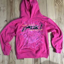 spider Hoodie P*nk Pink V1 Medium Brand New 