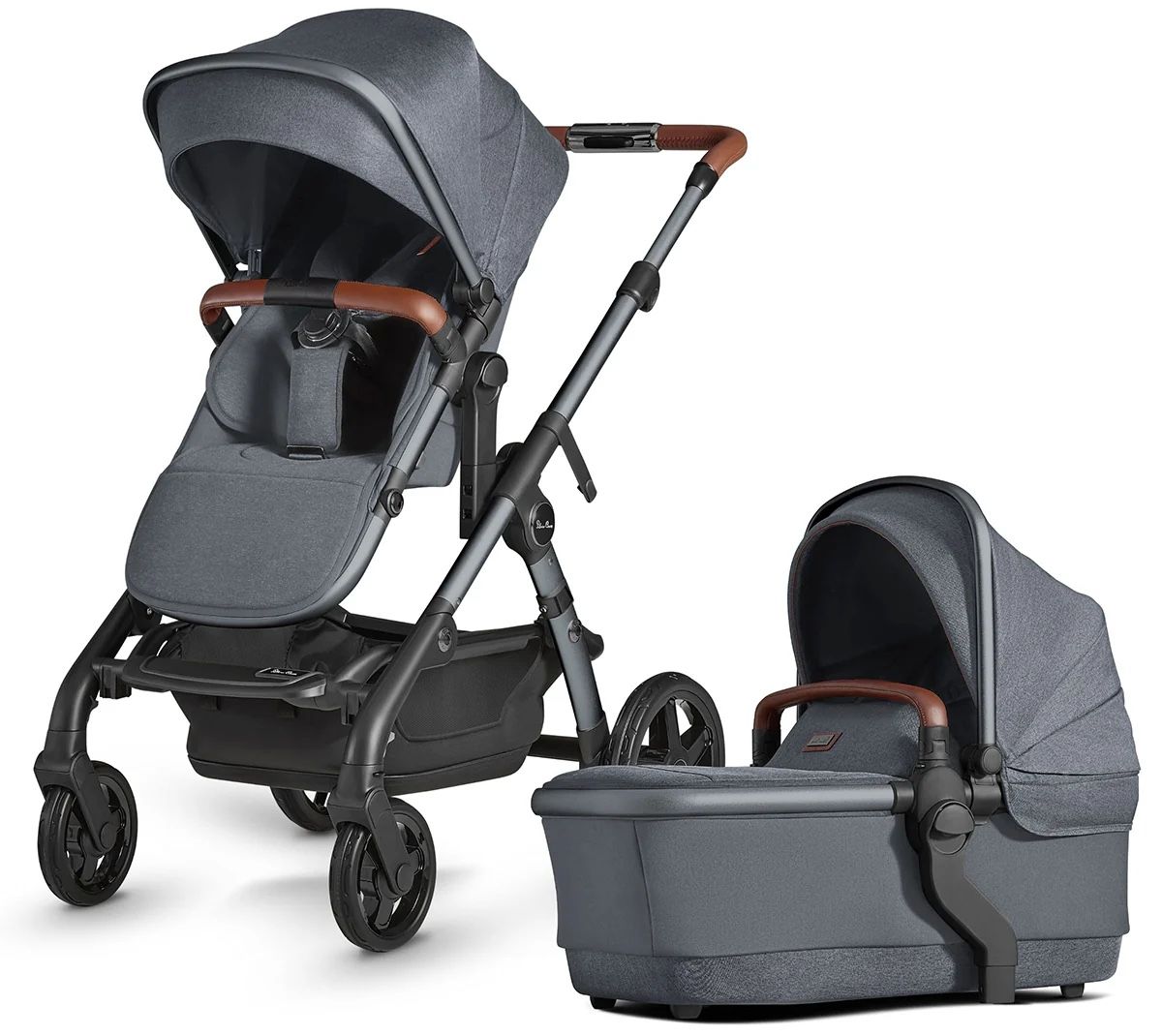 GREAT DEAL!! Silver cross Wave Stroller W TWO Bassinets