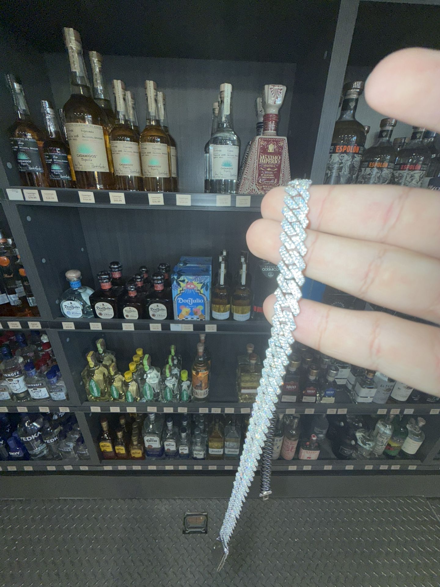 10mm 22” VVS Moissanite Chain – Silver / White Gold Plated