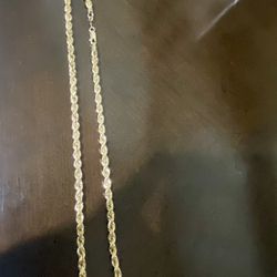 14k Diamond Cut Necklace 