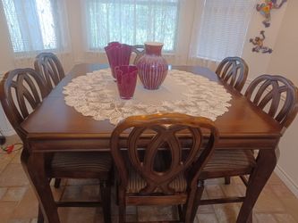 Pub height dining set with 8 chairs
