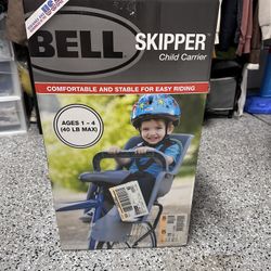 Skipper Child Bike Seat, Gray W/Safety Harness