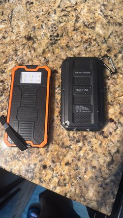 Two Working solar battery charge packs