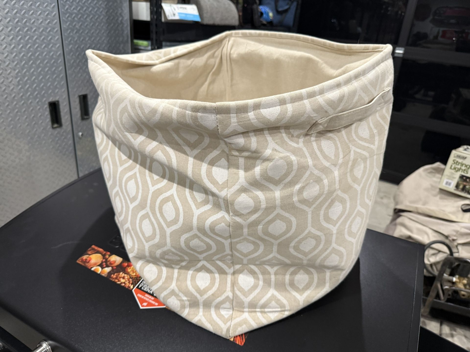 Cloth bag with handles great for blankets , cloth basket or misc