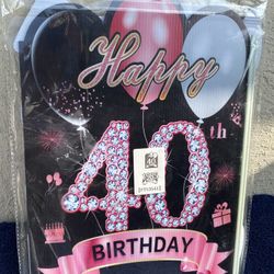 Happy 40th Birthday Yard Stake