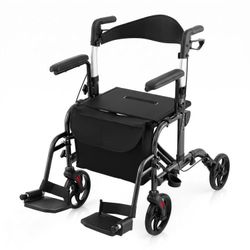 2-in-1 Folding transport chair – Open Box