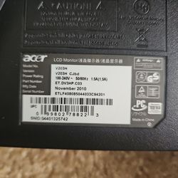 Acer 16x5 Inch Monitor Comes With Power Cord 