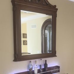 Bar Mirror And Shelf