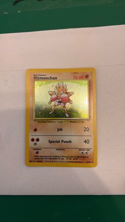 Hitmonchan Holo Pokémon Card Base Set