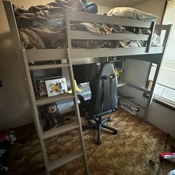 Kids Bunk Bed With Desk 