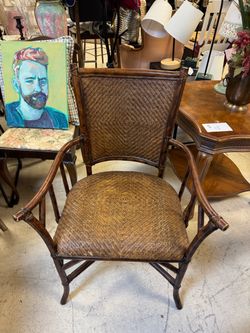Rattan and Bamboo Armchair