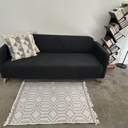 IKEA LINANAS sofa, pillows, & accent rug