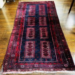 Antique  Wool Persian Rug 3’6” X 7’