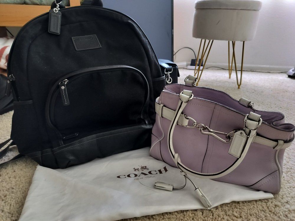 Coach Purse And Coach Backpack 