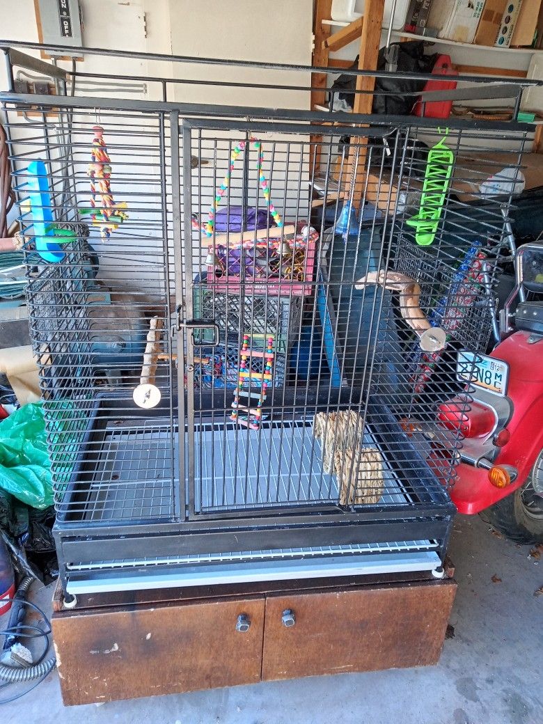 Used Bird Cage, 4.7ft Tall, 2.11ft Wide, 2ft Front To Back
