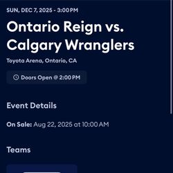 Ontario Reign vs. Calgary Wranglers Tickets 