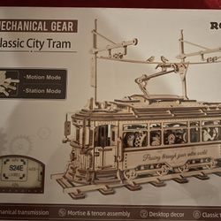 Mechanical Gear Classic City Tram Building Block ROKR