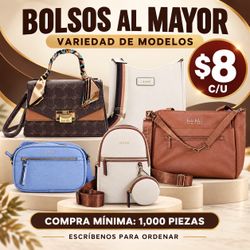 Lote de 1,000 bolsos al mayor – $8 c/u | $8,000 total