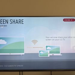 66” LG Smart TV + Wall Mount – Great Condition