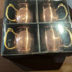 Oggi Moscow Mule Copper Mug, , Set of 4