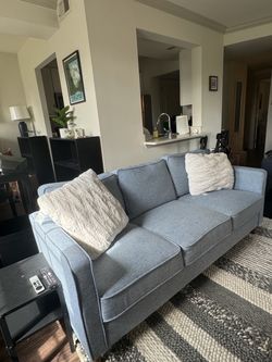 Wayfair Blue 3-Seat Sofa — Excellent Condition