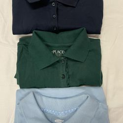 Girls Collared Long Sleeve Shirts