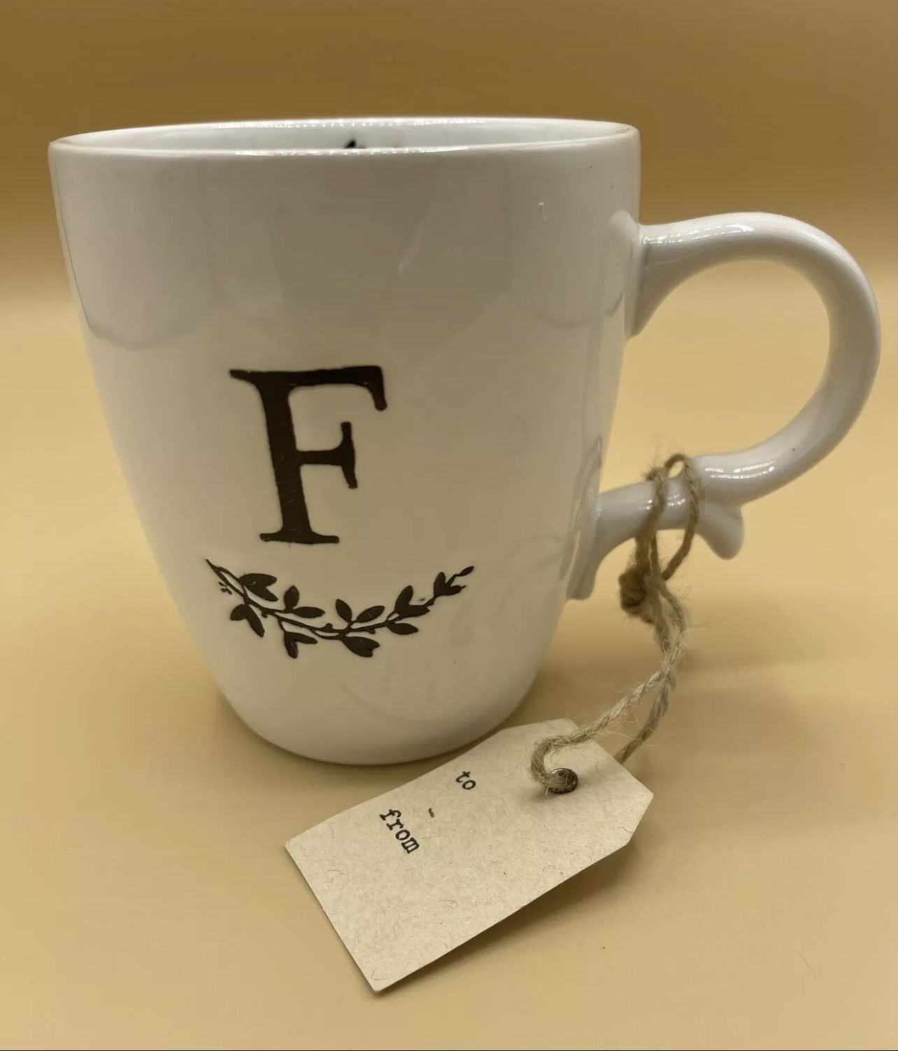New Monogram Mug Letter F