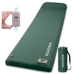 Self Inflating Sleeping Pad with Electric Pump, 3.14" Ultra-Thick Memory Foam