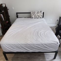 Sealy Thick/Firm Memory Foam Mattress With Bed Frame - Queen Size