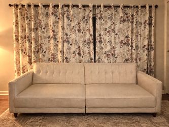 Beige Suede Futon