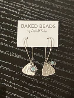 Blue Sun Beaded Earrings