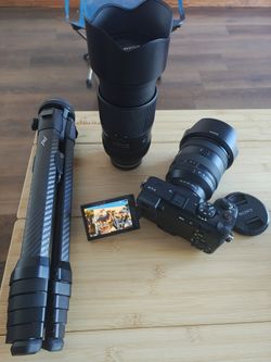 Sony A7C2, G series FE 20-70mm F4 Lens, Peak Designs Carbon Like New tripod, & Tamron 70-180mm F2.8