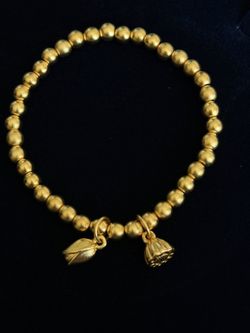 Lotus Flower Gold Color Bracelet 