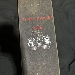 Used Black Market Skateboard - Good Condition with Scratches
