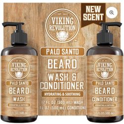 Palo Santo Beard Wash & Conditioner (17 Oz. each bottle)