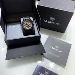 TAG Heuer Carrera Calibre Heuer 01 Skeleton Chronograph Watch 45mm CAR2A1H MINT