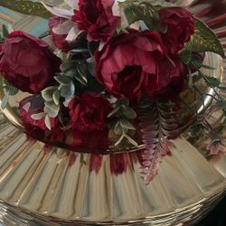 Burgundy Artificial Flower Bouquet 
