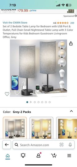 Bedside Table Lamp W/ USB