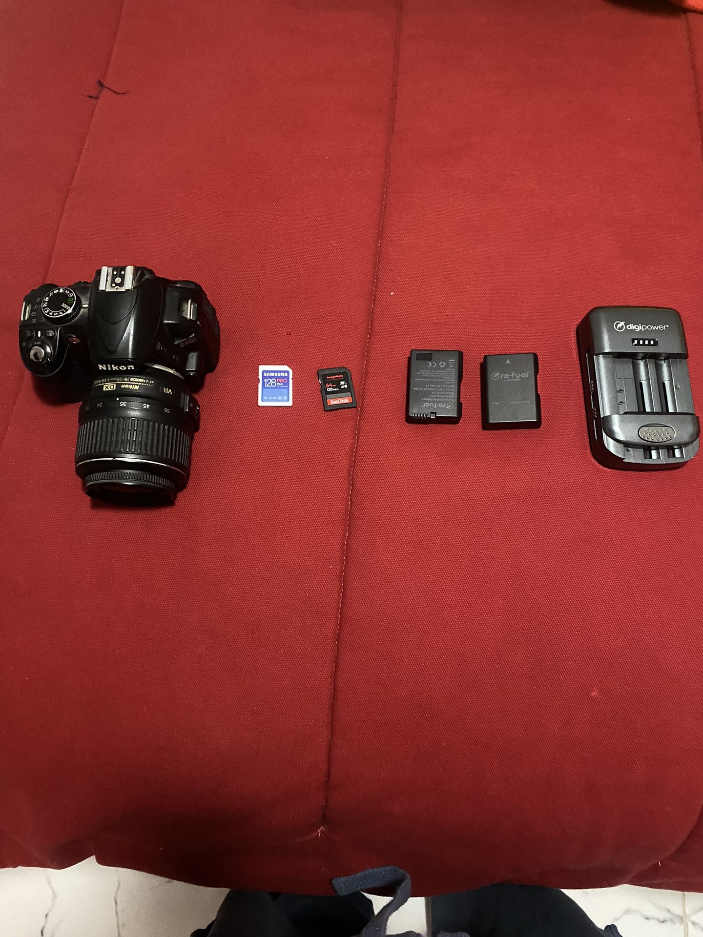 Nikon D3100 Camera W/ Charger Battery And SD Card