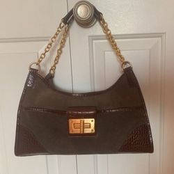 Ralph Lauren Brown Suede Purse 