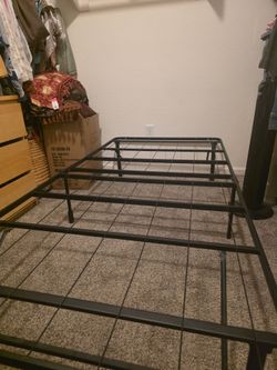 Twin size metal platform bed frame