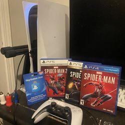 Custom Spiderman Trilogy PS5 Bundle