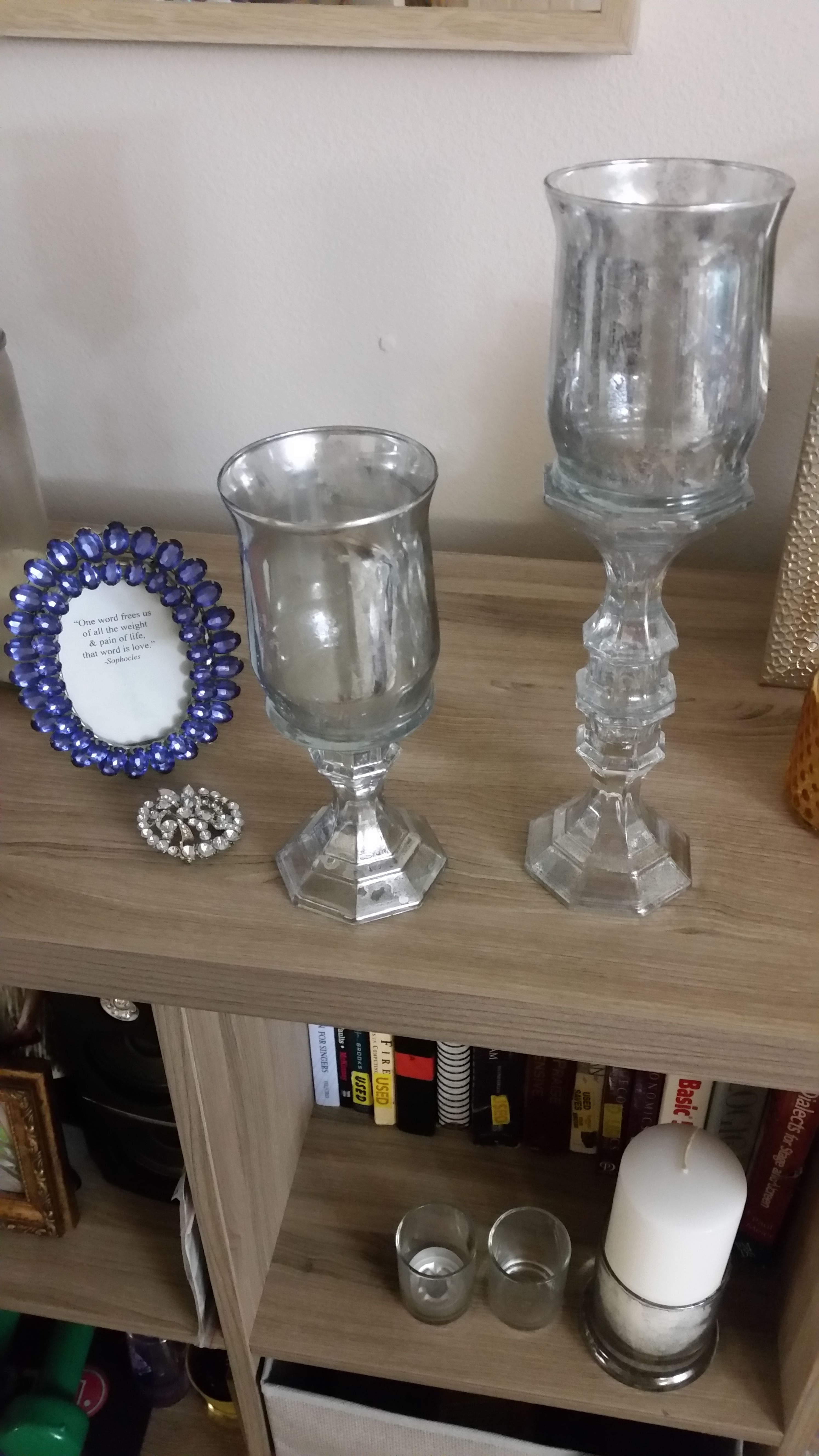 Mercury Glass Candle Holders